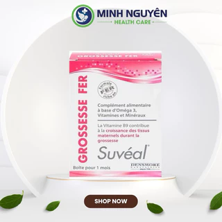 Viên uống Suvéal Grossesse Fer Densmore bổ sung Omega 3, DHA (2 vỉ x 15 viên)