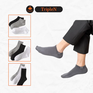 Tất vớ cổ ngắn vải cotton cao cấp mềm mại, đàn hồi cao, khử mùi tốt - TripleN