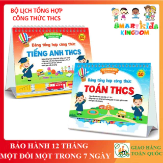 Bộ Lịch Bảng Tổng Hợp Công Thức Toán & Tiếng Anh THCS (Phiên bản 5.0)