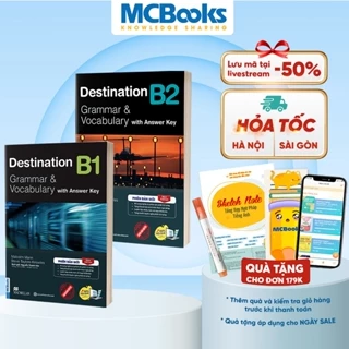 Sách - Combo Destination Grammar & Vocabulary B1, B2 Phiên bản mới kèm Đáp án và Bài tập Tặng Bookmark MCBooks