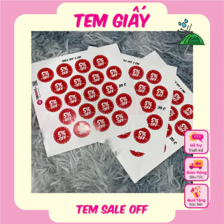 Combo 20 tem sale off, giảm giá, decan Temnhanre.vn có sẵn, kích thước 3cm