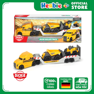 Bộ Đồ Chơi Xe Xây Dựng DICKIE TOYS Mack/Volvo Micro Builder Truck 203725005 - Herbie Toys