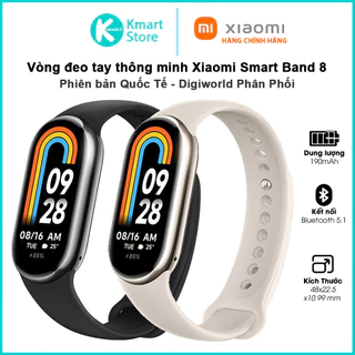 Vòng đeo tay thông minh Xiaomi Smart Band 8 | Bản quốc tế | Bảo hành 12 tháng - Digiworld Phân Phối
