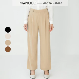 Quần Ống Suông MOMOCO ESSENTIALS Pleated Culottes Pants Chất Liệu Tuýt Si Không Nhăn M3130