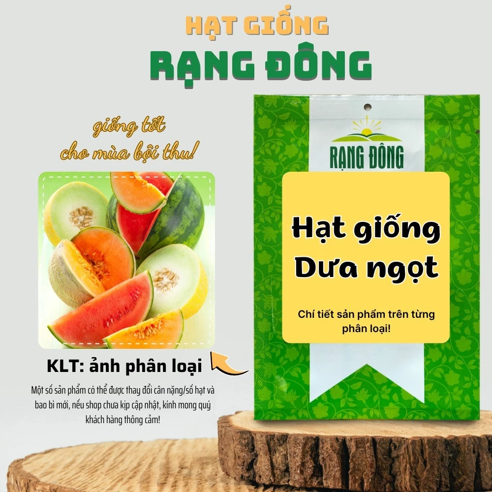 Hạt giống Dưa Ngọt nảy mầm tốt, trái sai, ít sâu bệnh, trồng quanh năm - Hạt giống Rạng Đông