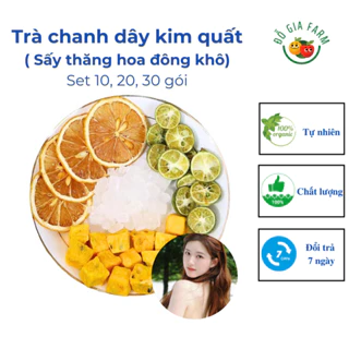 Trà chanh dây kim quất Đỗ Gia, nước uống hoa quả Triệu Lộ Tư, sấy thăng hoa đông khô - set 10, 20, 30 gói