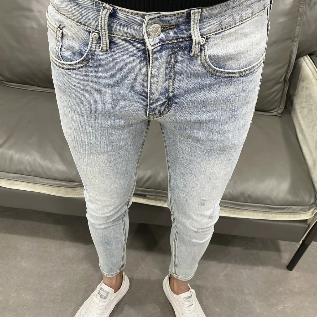 Quần Jean Nam Vải Đẹp Dày Mềm Co Giãn Mặc Mát Dáng Ôm Body 74 LX1 QJN