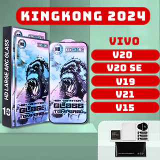 Kính cường lực KINGKONG XANH Vivo V20, V20SE, V19, V21, V15 thế hệ mới | Miếng dán bảo vệ màn hình Vi vo | mekca