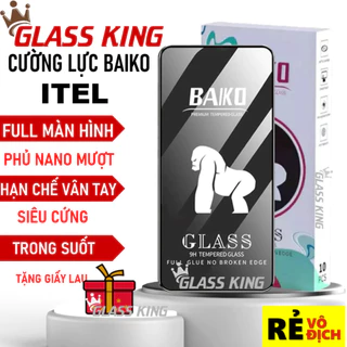 Kính cường lực Itel S23/ L6006/ L6502/ A48/ Vision 1 pro trong suốt phủ nano baiko siêu mượt full màn hình