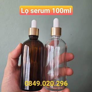 Lọ Chiết Serum Bóp Giọt Khoen Vàng 100ML