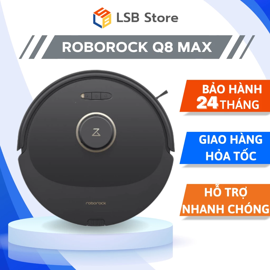 [Hỏa Tốc - HCM] Robot Hút Bụi Lau Nhà Roborock Q8 Max Lực Hút 5500Pa Cảm Biến LiDAR l Chính Hãng | Bảo Hành 24T | LSB