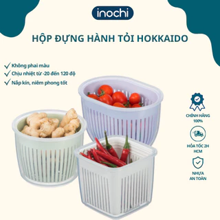 Hộp đựng hành tỏi Inochi - Hokkaido chống ẩm móc, bảo quản thực phẩm luôn khô thoáng (màu ngẫu nhiên)