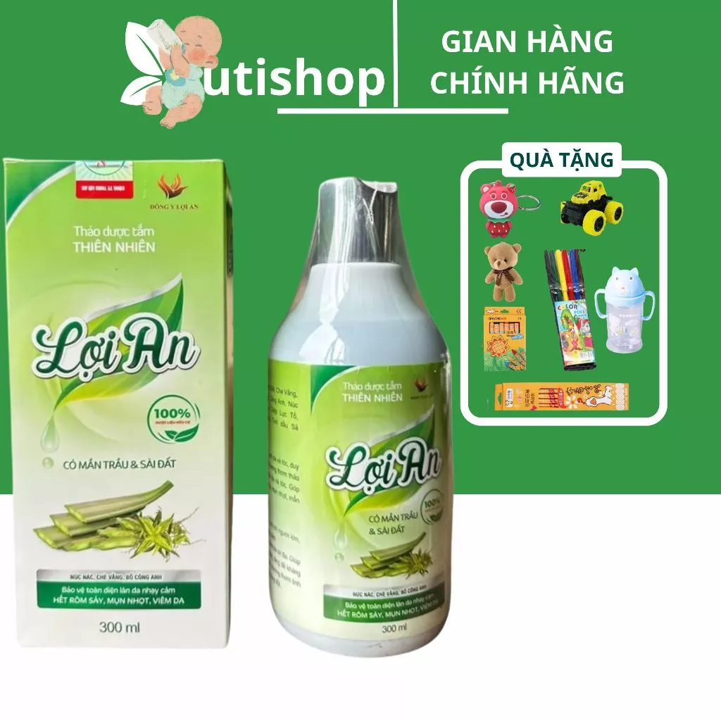 Sữa Tắm Thảo Dược Lợi An Cho Bé Yêu Làm Sạch Da Ngừa Rôm Sảy 350ml