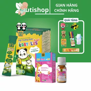 Siro Ho Mật Thường Xuân Baby Plus Hỗ Trợ Giảm Ho Sổ Mũi Dành Cho Bé Từ 1 Tuổi Hộp 20 Gói