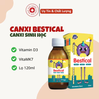 AFF.Canxi sinh học Bestical giúp bổ sung canxi, vitamin d3k2 và hỗ trợ chắc khỏe xương răng cho bé chai 120ml