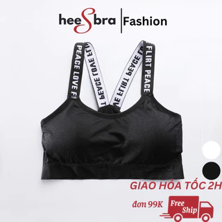 Áo Bra Tập Gym Yoga Thể Thao Nữ Chất Liệu Cotton Co Giãn Ôm Sát Boddy HeeS1102