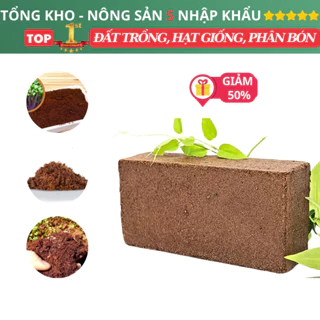 Đất nén sơ dừa hữu cơ dạng viên 600gram nở được gần 6kg đất siêu dinh dưỡng tốt cho cây cảnh, rau củ quả hoa