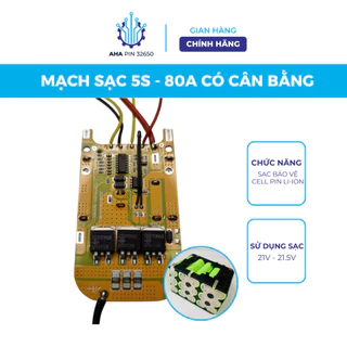 Mạch Pin 5S 80a Makita 3Fet , Mạch Sạc Và Bảo Vệ Pin 5S Makita Dành Cho Máy Tải Nặng, Chạy Máy 3 Chân Hãng DOXING