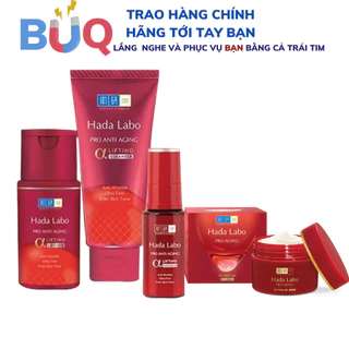 Combo Trọn Bộ Sản Phẩm Dưỡng Chuyên Biệt Chống Lão Hóa Hada Labo Pro Anti Aging Đỏ