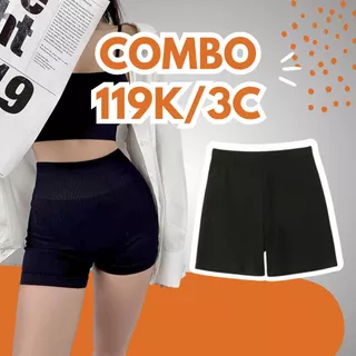 Quần Legging Đùi Biker BIGSIZE Short Body Dáng Ôm Ngắn Đùi - Ngố Chất COTTON Siêu Giãn Phong Cách Thể Thao THUS214