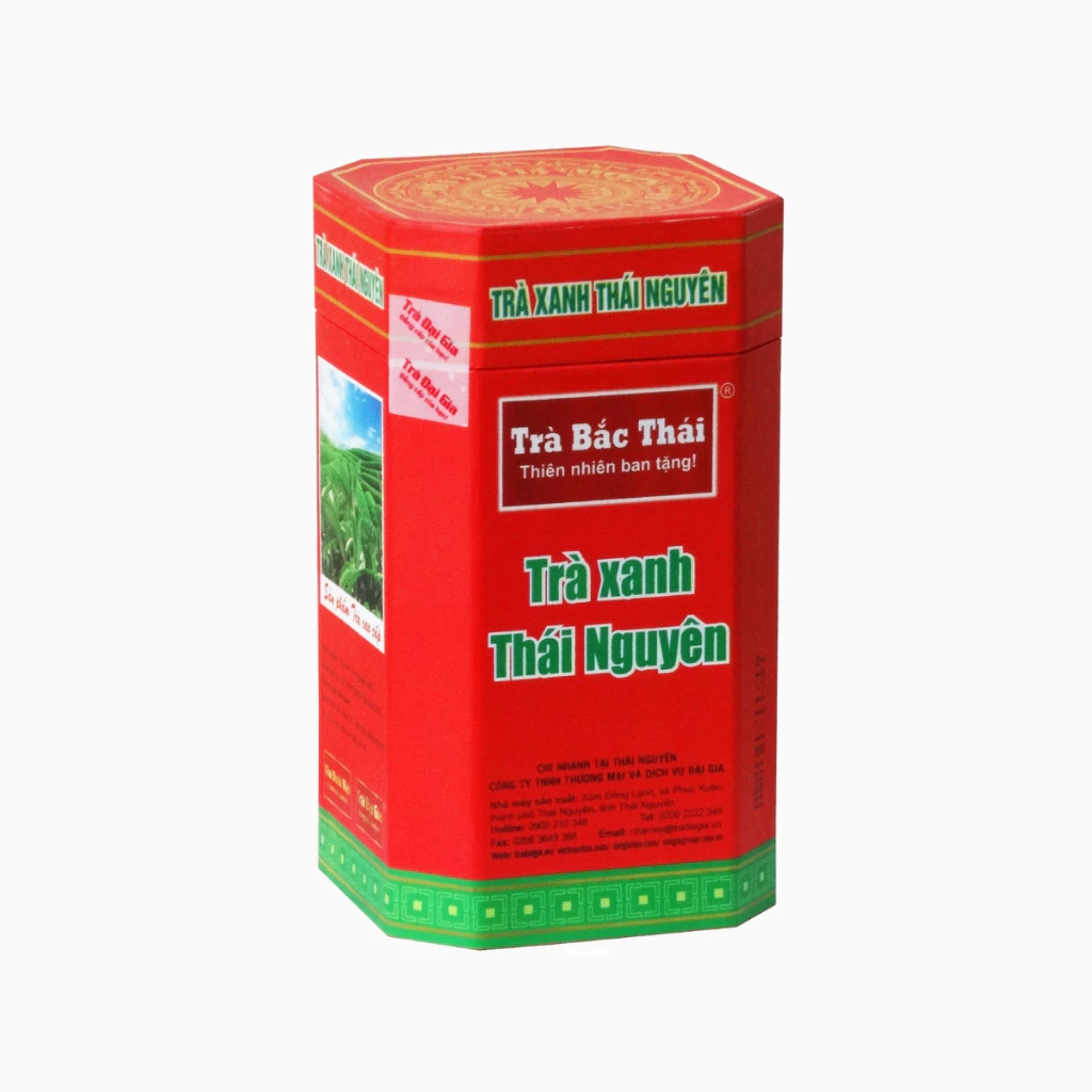 Trà Xanh Thái Nguyên 100g (hộp bát giác) - Trà Đại Gia