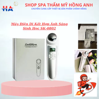 Búa Điện Di Nóng Lạnh - Máy Điện Di Kết Hợp Ánh Sáng Sinh Học SK-0802 Bảo Hành 12 Tháng.