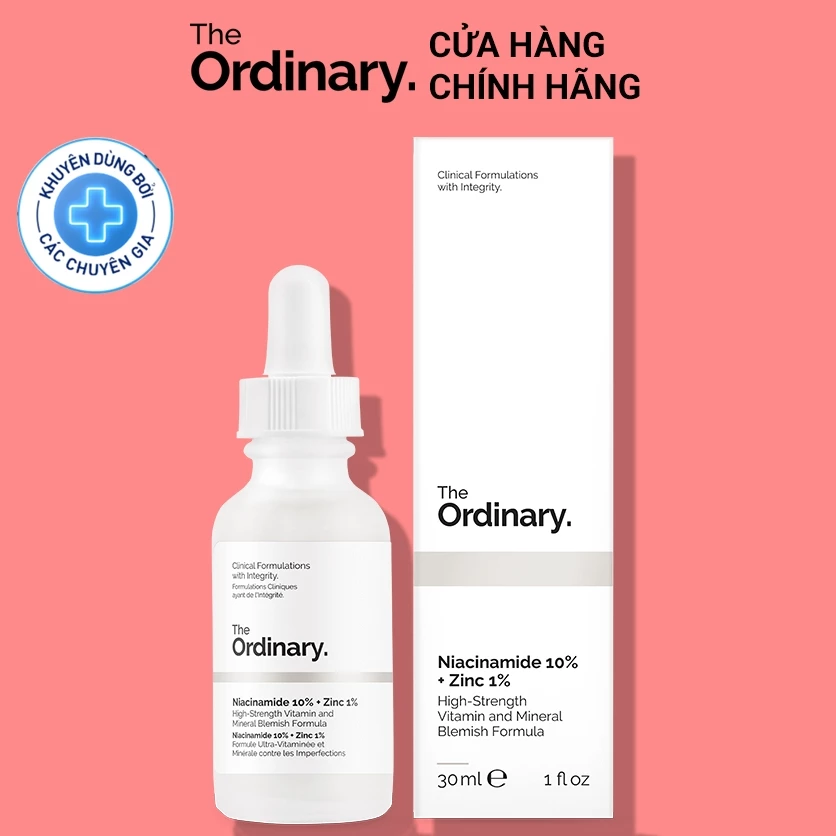 Serum The Ordinary Niacinamide 10% + Zinc 1% tinh chất giảm mụn và se khít chân lông