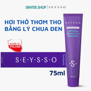 Kem đánh răng ngừa hôi miệng Seysso Refreshing Blackcurrant vị lý chua đen 75ml