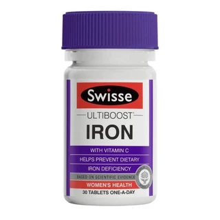 Viên uống bổ sung sắt Swisse Ultiboost Iron của Úc 30 viên, bổ sung hàm lượng sắt thiết yếu mỗi ngày