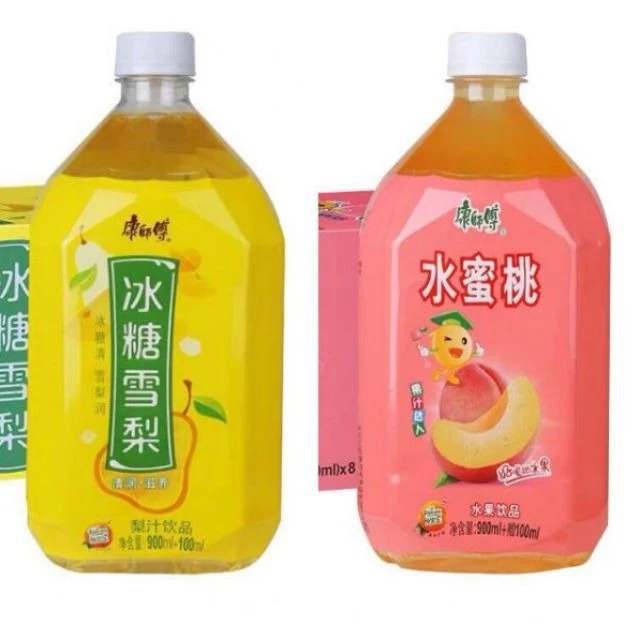 Nước lê trưng đường phèn, nước đào ép/trà hoa quả Kangshifu (chai 1000ml)