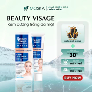 Kem Dưỡng Trắng Da Mặt, Nâng Tone Da và Bảo Vệ Da SPF 20 Beauty Visage White Nga 45ML| Moska shop