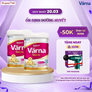 Combo 2 Lon sữa bột Varna Diabetes (Lon 850g) - Chỉ số đường huyết thấp nhất (GI = 26,9) - YOOSOO