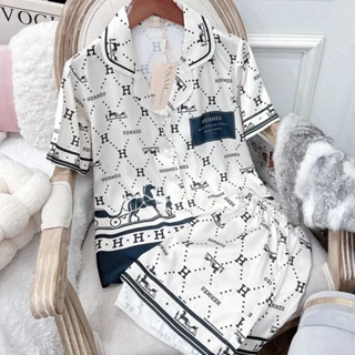 Đồ Bộ Ngủ Nữ PIJAMA OT95 Cao Cấp Họa Tiết Sang Chảnh Áo Cộc Quần Dài Chất Mềm Mịn Thoáng Mát