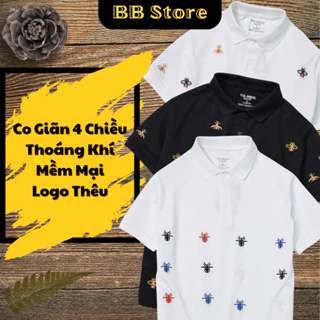 [Logo Thêu - Cao Cấp] Áo Thun Polo Nam Poly Cá Sấu Co Giãn 4 Chiều,Thêu Ong, Logo Thêu Nổi, Thoáng Khí Mát Mẻ