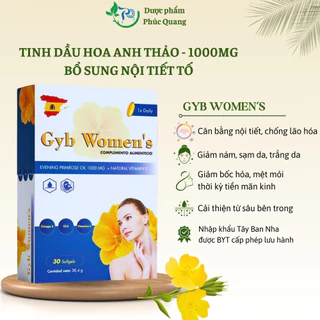 Viên uống tinh dầu hoa anh thảo GYB WOMEN's hỗ trợ cân bằng nội tiết tố, giúp da căng bóng trắng sáng - 1SPA