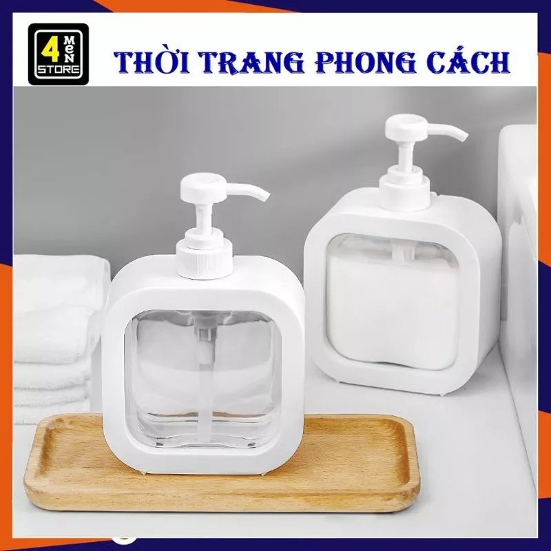 Chai Đựng Dầu Gội, Sữa Tắm, Nước Rửa Tay, Nước Rửa Bát, Dầu Xả, Trong Suốt 300ML- 500ML - Chai Chiết Mỹ Phẩm Sang Trọng