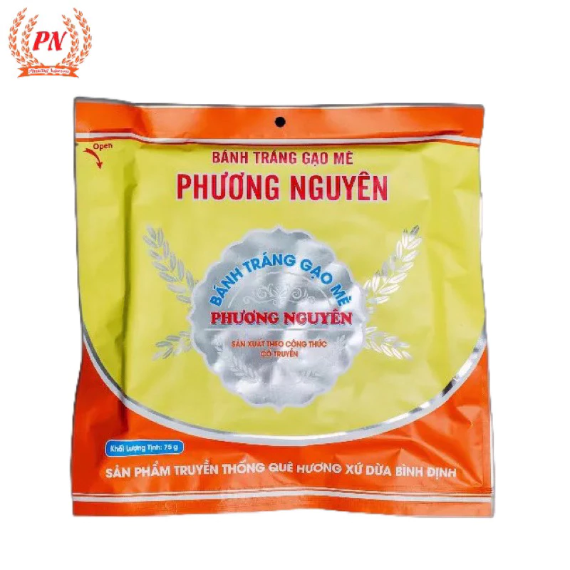 Bánh Tráng Mè Nướng Sẵn Phương Nguyên 75g - Bánh Giòn , Thơm