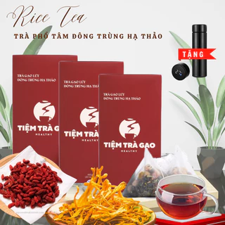 ( TẶNG KÈM BÌNH TRÀ ) COMBO 3 HỘP TRÀ GẠO LỨT ĐÔNG TRÙNG HẠ THẢO ( TẶNG KÈM 1 NGUYÊN LIỆU HOẶC BÌNH TRÀ )