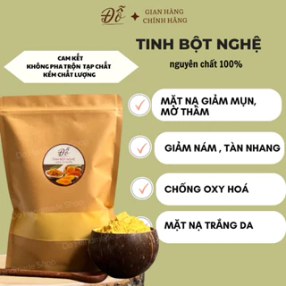 Tinh bột nghệ nguyên chất 100% handmade loại 1 giàu curumin, dưỡng trắng da, mờ thâm nám tàn nhang, giảm mụn