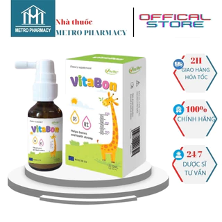 VitaBon-Bổ sung vitamin D3K2 và DHA-Giúp bé tăng chiều cao, bổ sung canxi, xương răng chắc khỏe-Dạng xịt 10ml