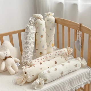 Gối ôm cho bé trai , bé gái chất Xô Muslin mềm mịn , thấm hút tốt kích thước 60*12cm