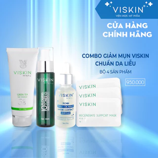 Combo Giảm mụn VISKIN chuẩn da liễu (bộ 4 sản phẩm) [CHÍNH HÃNG]