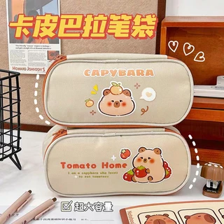 ♡ (có sẵn) túi bút vải capybara chuột lang nước dễ thương