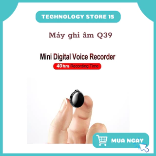 Máy Ghi Âm Mini Q39 Nhỏ Gọn Dạng Đeo, Lọc Tiếng Ồn Tốt, Máy Ghi Âm Chuyên Nghiệp Thời Lượng Pin Đến 12H