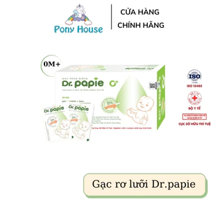 Gạc rơ lưỡi Dr Papie vệ sinh răng miệng / Rơ lưỡi Dr.Papie cho bé (30 gói)