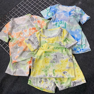 Bộ cotton lạnh bé trai và bé gái size 7-17kg chất mềm mịn mát