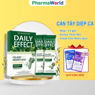 Nước uống ngừa mụn Detox Daily Effect từ cần tây, diếp cá, mật ong tặng quà detox hộp 14 gói