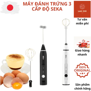 Máy Đánh Trứng Cầm Tay SEKA, Máy Tạo Bọt Cafe Cầm Tay Mini 3 Tốc Độ Sạc USB Tiện Sử Dụng