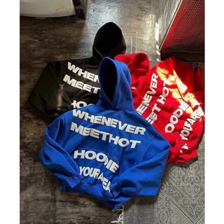 Áo hoodies in dập nổi chữ WHENE đủ màu form rộng nam nữ boxy nỉ bông dày dặn hàng loại 1 cao cấp - TP890