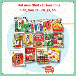 Hạt nêm Nhật các loại cho bé ăn dặm Ajinomoto, Topvalu....